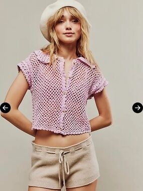 Free People Lily Crochet Top